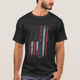 Camiseta Camión de bandera estadounidense Patriótico Semi C