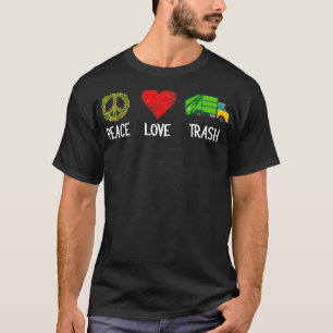 Camiseta Camión de basura amaba paz reciclaba basura