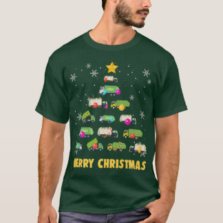 Camiseta Camión de basura Camión de árbol de Navidad Camion