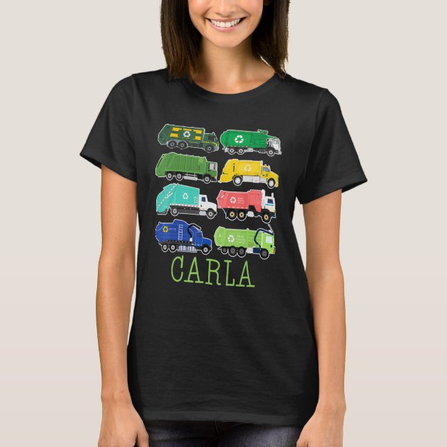 Camiseta Camión De Basura Carla Para Niños Coleccionista Ec (Anverso)