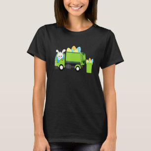Camiseta Camión de basura Caza de huevos de conejo de Pascu