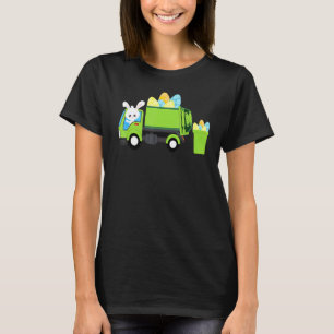 Camiseta Camión de basura Caza de huevos de conejo de Pascu