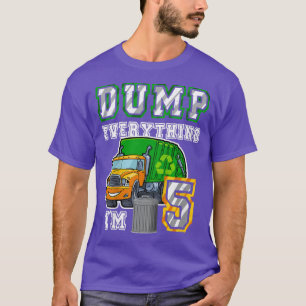 Camiseta Camión de basura de niños tira todo estoy 5 basura
