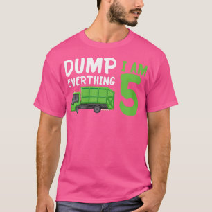 Camiseta Camión de basura de niños tira todo soy 5 lindo cu