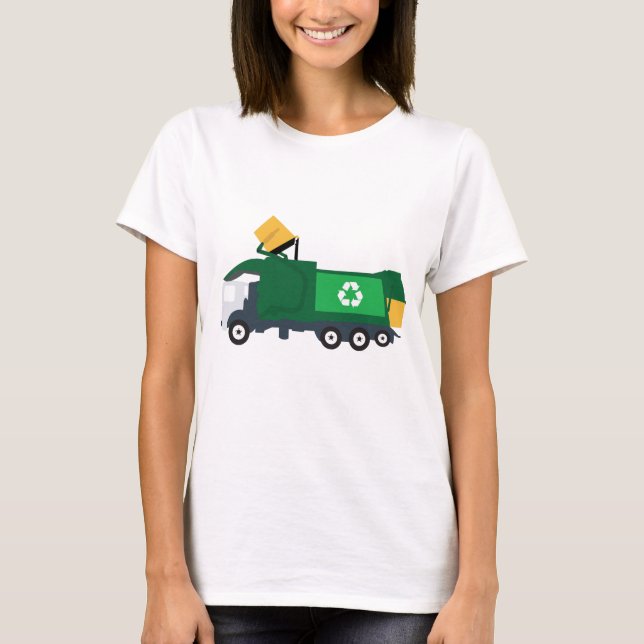 Camiseta Camión de basura de reciclaje (Anverso)