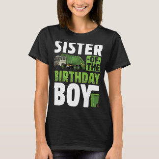 Camiseta Camión de basura de reciclaje de hermana niño cump