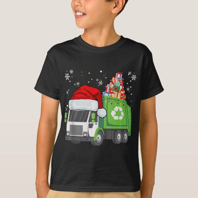 Camiseta Camión de basura de Santa Cruz que lleva Navidades (Anverso)