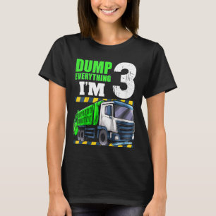 Camiseta Camión de basura de tres años de edad reciclando b