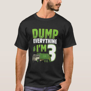 Camiseta Camión de basura de tres años para reciclar basura