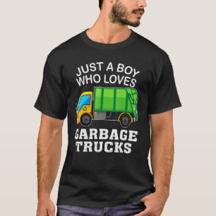 Camiseta Camión de basura es solo un chico que ama los cami