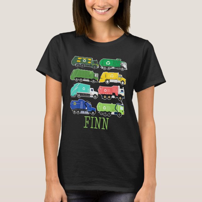 Camiseta Camión De Basura Finn Para Niños Coleccionista De  (Anverso)