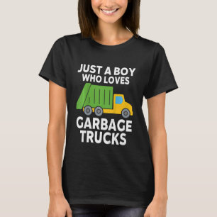 Camiseta Camión de basura infantil es solo un chico que ama