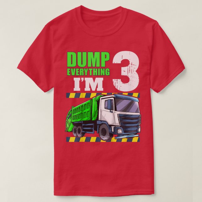 Camiseta Camión de basura infantil niño de 3 años de edad d (Diseño del anverso)