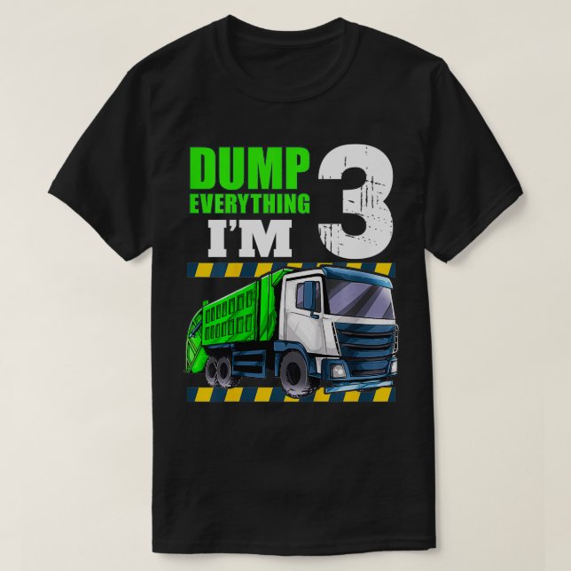 Camiseta Camión de basura infantil niño de 3 años de edad d (Diseño del anverso)