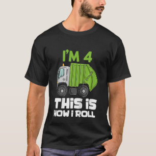 Camiseta Camión de basura infantil niño de 4 años niño pequ