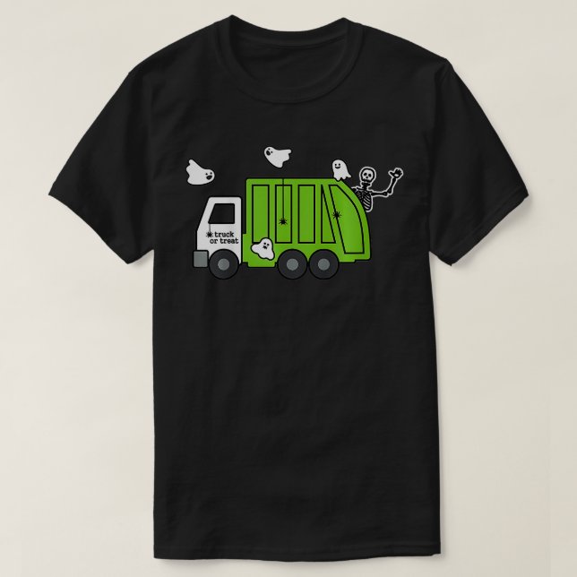 Camiseta Camión de basura infantil o niño pequeño trata Hal (Diseño del anverso)