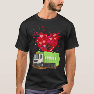 Camiseta Camión de basura Lover Heart Shape Garbage Truck V