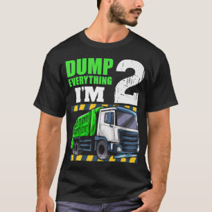 Camiseta Camión de basura niño de segundo cumpleaños de dos