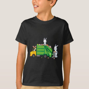 Camiseta Camión de Basura para conejitos Niños de Pascua di