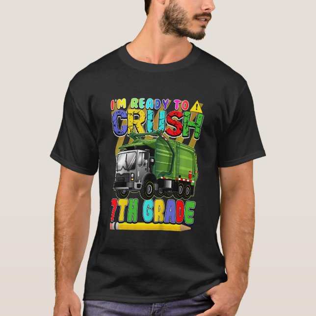 Camiseta Camión De Basura Para Niños De Vuelta Al Colegio L (Anverso)