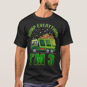 Camiseta Camión de basura para niños tira todo soy 3 basura