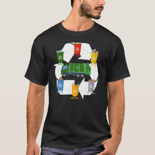 Camiseta Camión de basura reciclado divertida camioneta de 