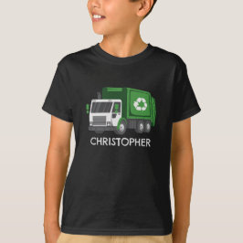 Camiseta Camión de basura/reciclaje con nombre de niño