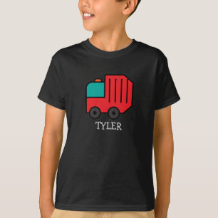 Camiseta Camión de basura/reciclaje Personalizado rojo con 