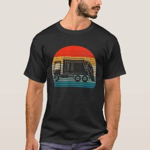 Camiseta Camión de basura reciclaje retro puesta de sol ant
