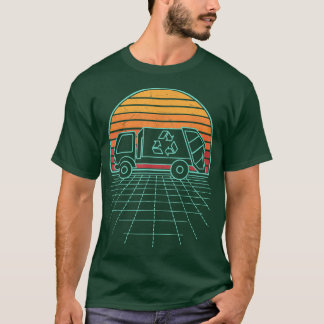 Camiseta Camión de basura retro residuos de cosecha recicla