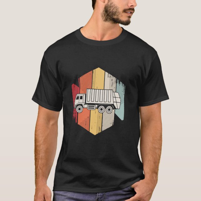 Camiseta Camión de basura retro vintage (Anverso)