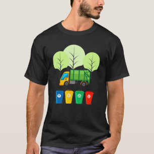 Camiseta Camión de basura reutilizar basura de reciclaje 2