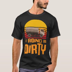 Camiseta Camión de basura sucio volcado Camión de basura