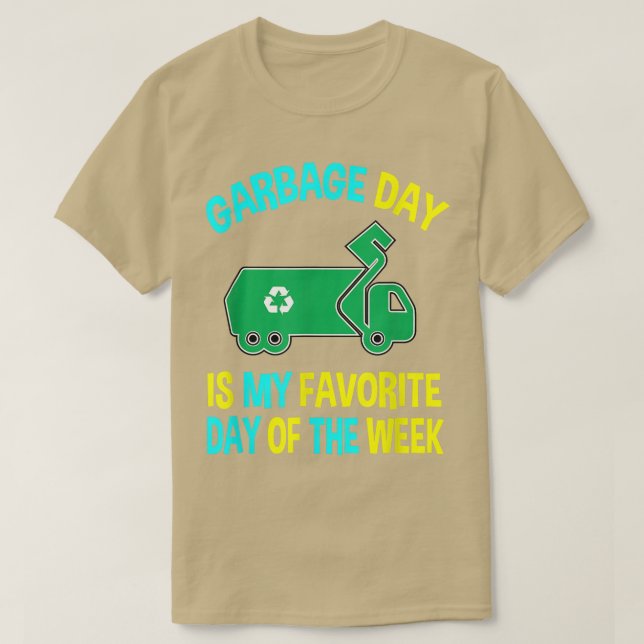 Camiseta Camión de basura uniforme para niños basura Costu (Diseño del anverso)