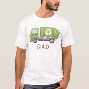 Camiseta Camión de basura verde para papá genial