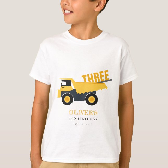 Camiseta Camión de basurero de construcción para cualquier  (Anverso)