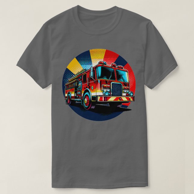 Camiseta Camión de bomberos 19 (Diseño del anverso)