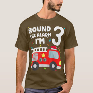Camiseta Camión de bomberos 3 cumpleaños niño pequeño bombe