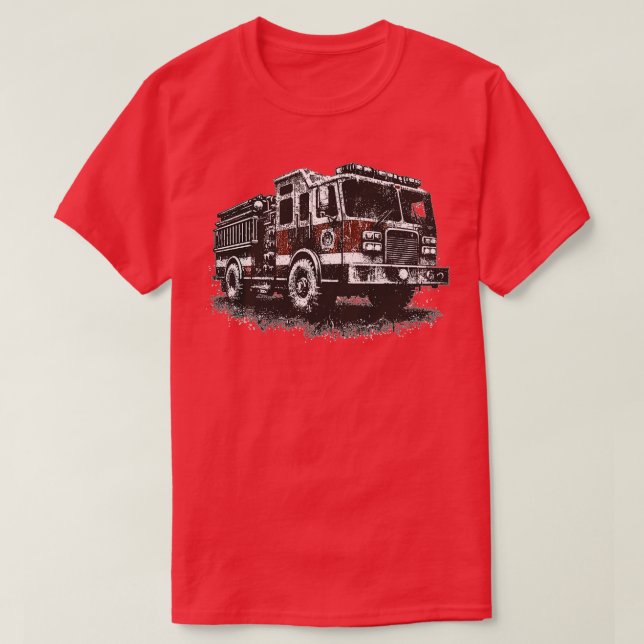 Camiseta Camión de bomberos 4 (Diseño del anverso)
