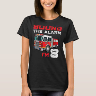 Camiseta Camión de bomberos 8 Niño de cumpleaños Futuro bom