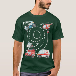 Camiseta Camión de bomberos Ambulancia Coche de policía Cum