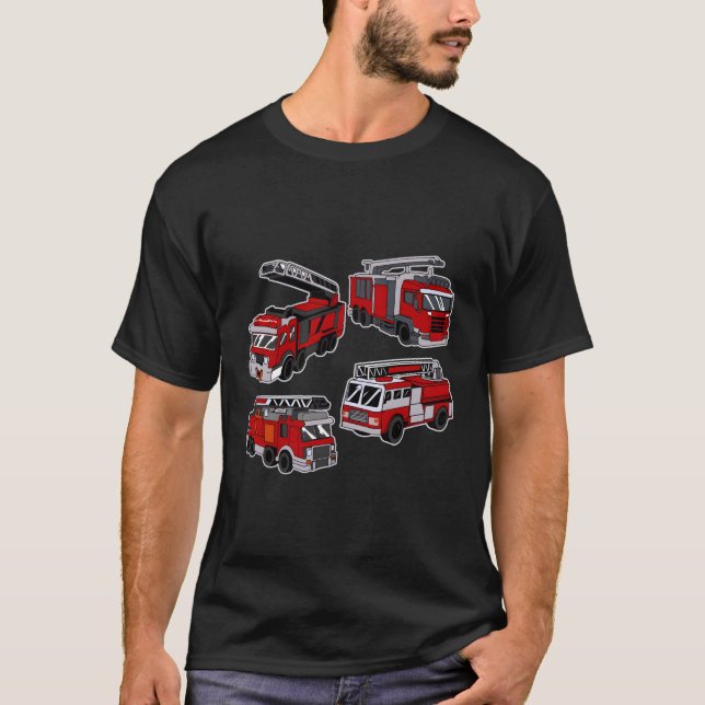 Camiseta Camión de bomberos Camiones de repuesto para el re (Anverso)
