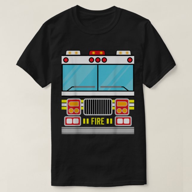 Camiseta Camión de bomberos Cos de grupo simple y fácil de  (Diseño del anverso)