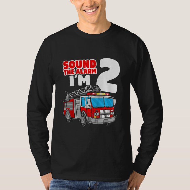 Camiseta Camión de bomberos de 2 años de edad (Anverso)
