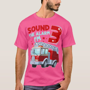 Camiseta Camión de bomberos de 3 años bombero de 3 años de