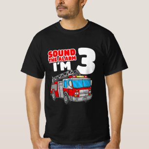 Camiseta Camión de bomberos de 3 años de edad tercer cumple