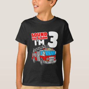 Camiseta Camión de bomberos de 3 años de edad tercer cumple