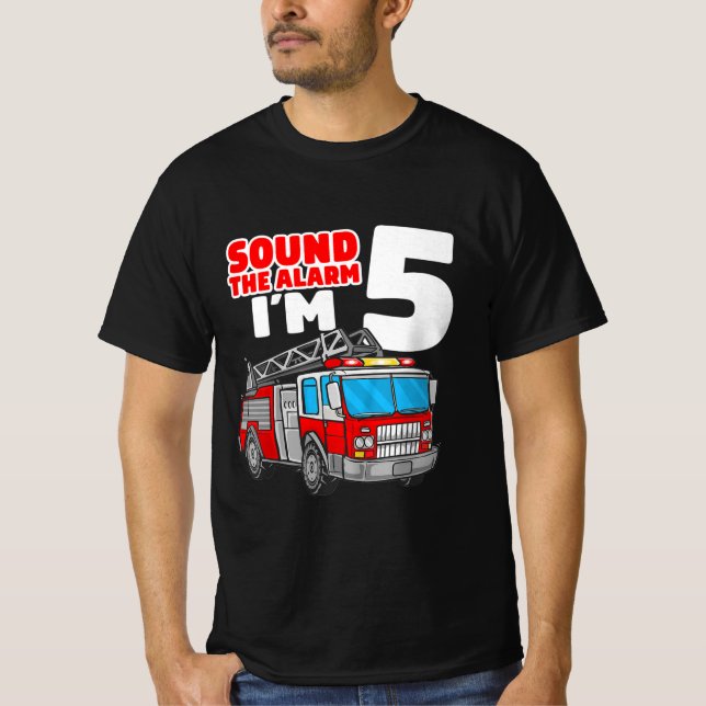 Camiseta Camión de bomberos de 5 años (Anverso)
