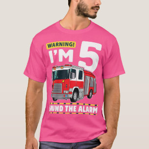 Camiseta Camión de bomberos de 5 años de edad bombero de 5 
