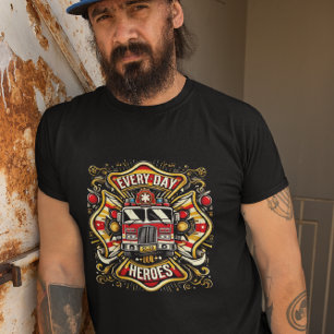 Camiseta Camión de bomberos de héroes cotidianos